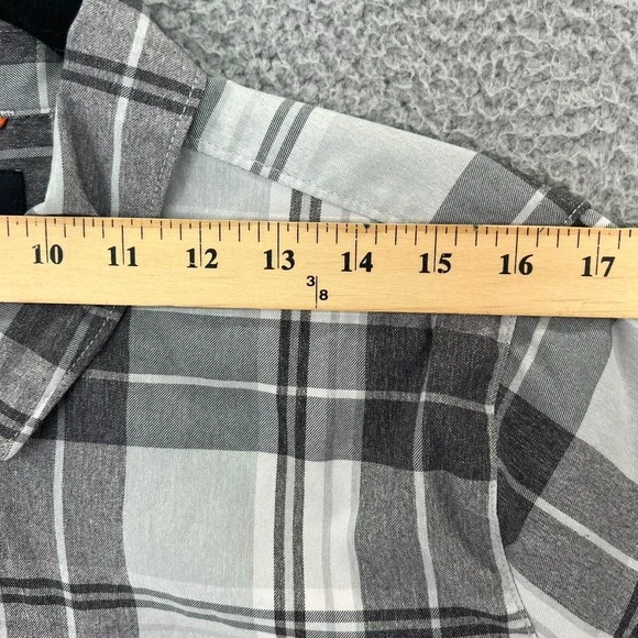 DULUTH ALASKAN HARDGEAR Shirt Women XL Windowpane Plaid Button Up Long Sleeve - Picture 5 of 16